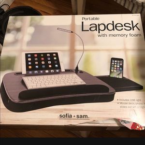 Brand New  portable lapdesk with memory foam